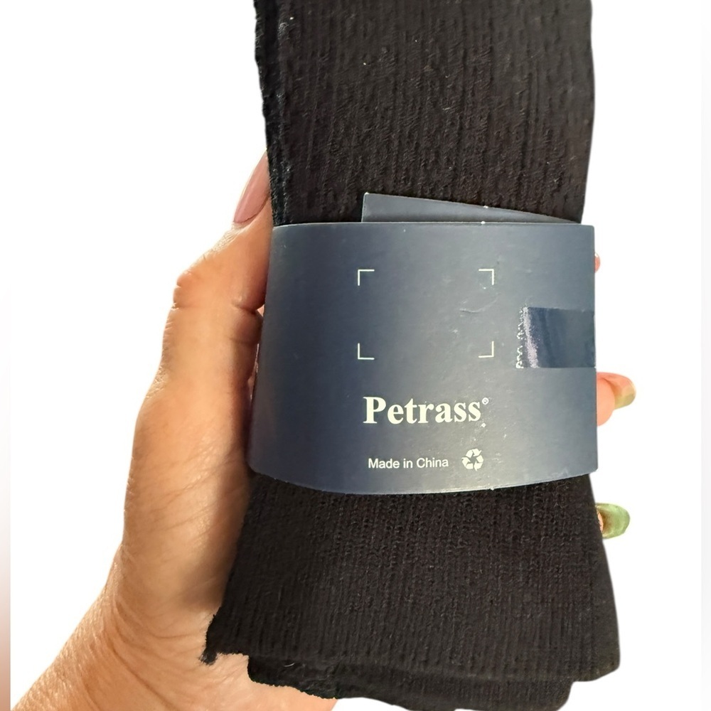Petrass Baby Girls Cotton/Blend Tights Cable Knit Black, Quality, size 12-24 M - Picture 3 of 4